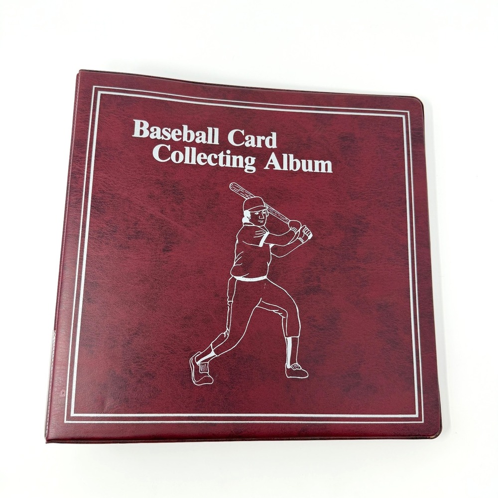 Pioneer BAC-10 Baseball Card Album Binder Vintage 3 Ring Burgundy
